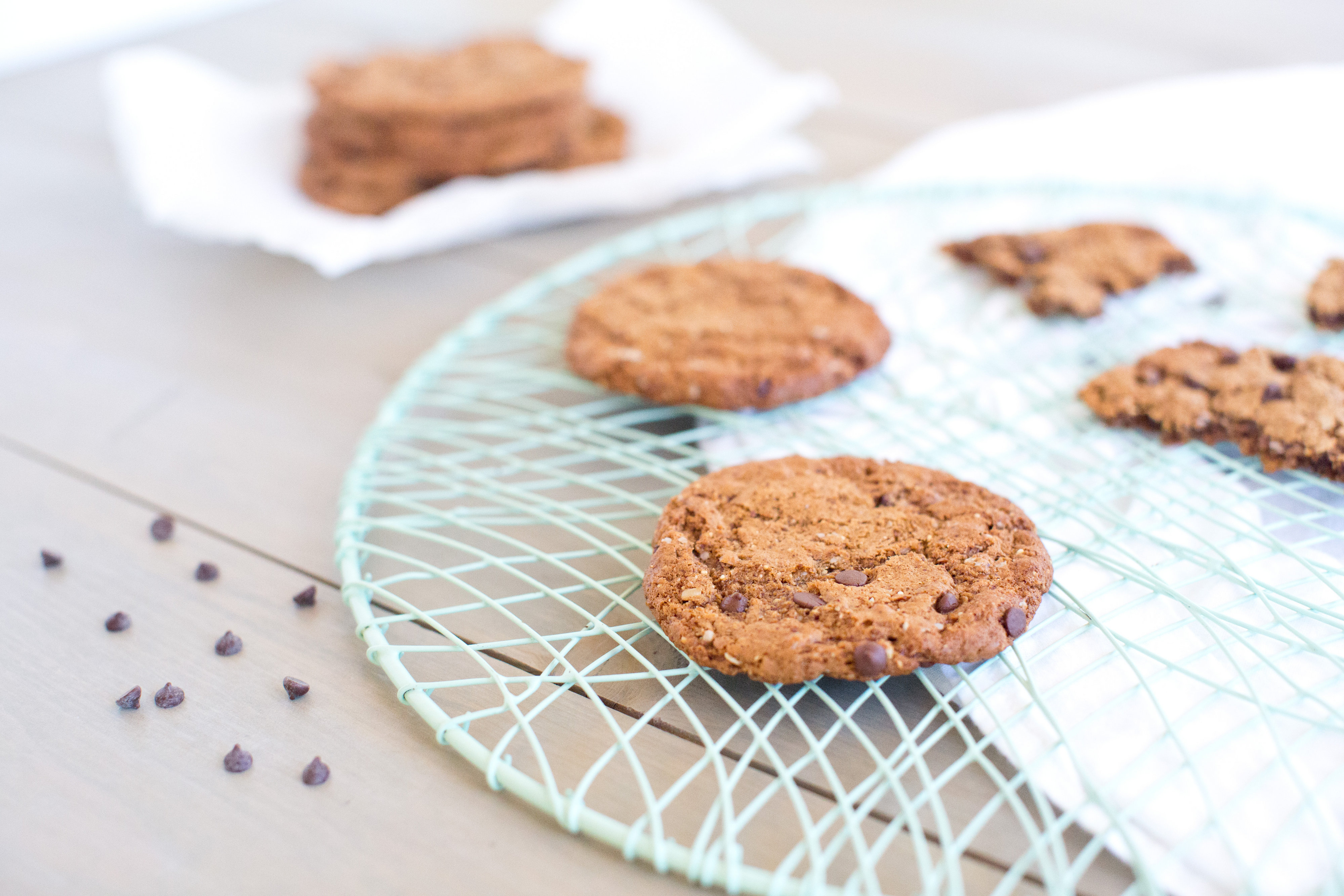 gluten free dairy free chocolate chip almond butter cookies