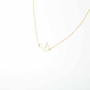 ampersand necklace 14k gold