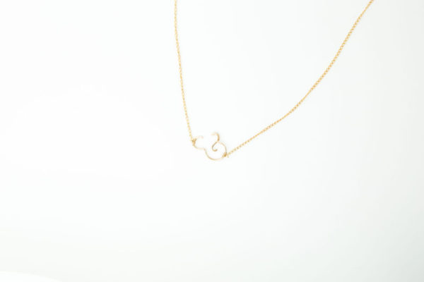 ampersand necklace 14k gold